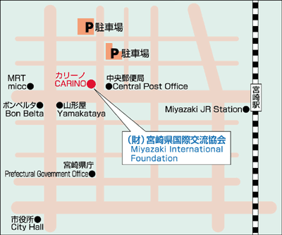 宮崎県国際プラザの地図